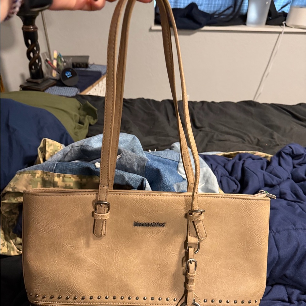 Nine West Tan Shoulder Bag concealed purse